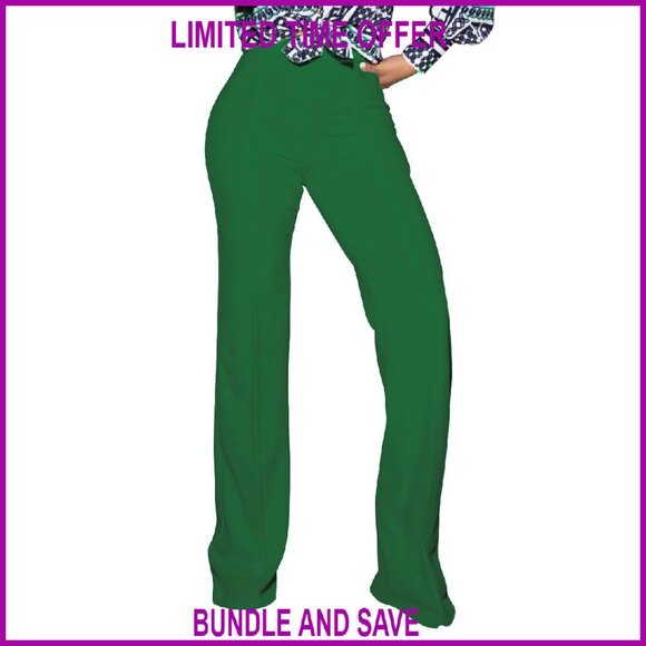 High Waisted Stretchy Bootcut Dress Pants Work Casual Pull On